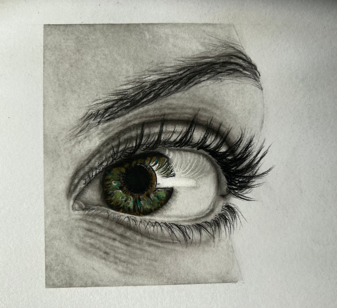 Eye Drawing - Eye Print, Fine Art Print, Hyper-realistic Art - Drawing ...