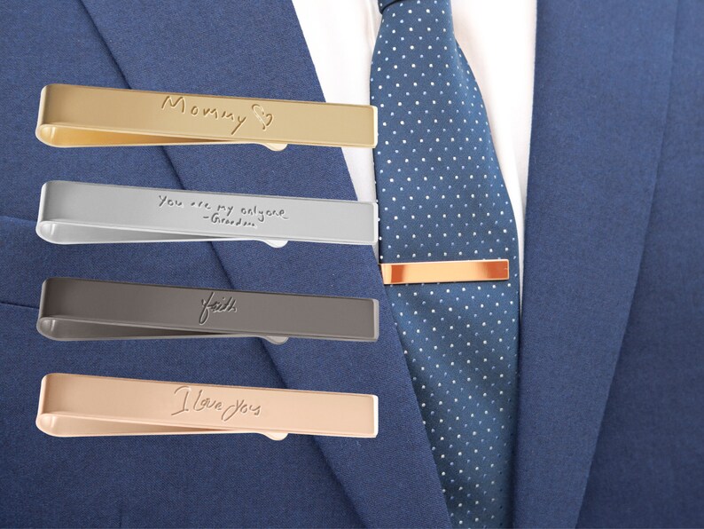 Personalized Tie Clips Gold Tie Clip Tie Clips Men's Etsy