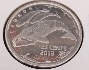 2012 Canada 25 Cent Brock Quarter Major General Canadian Quarter coloured coin Au or Uncirculated condition Free Shipping to Canada and USA