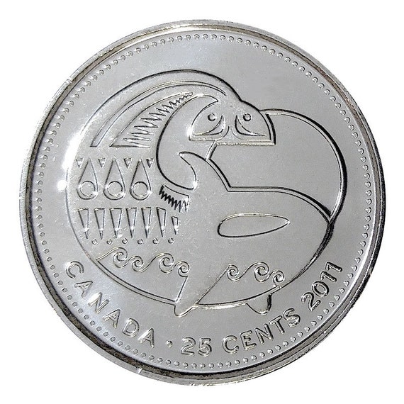 Details about / 2011 Special /"Orca Whale colourised/" Canadian 25 cent coin Free shipping