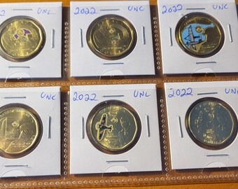 Canada 2022 Dollar Coins Set Oscar Petterson Alexander Graham Bell Elsie Macgill  1 Dollar coin Loonie Bu Uncirculated