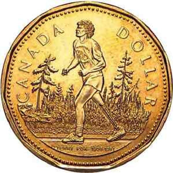 2005 1 dollar canadien marathon de l'espoir Terry Fox 25e anniversaire incirculé  monnaie Canadienne