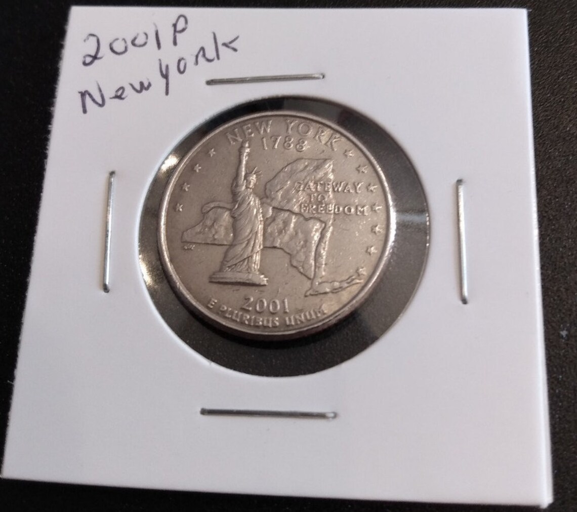 17882001 P 25 cent US State Quarter coin New York US quarter Etsy