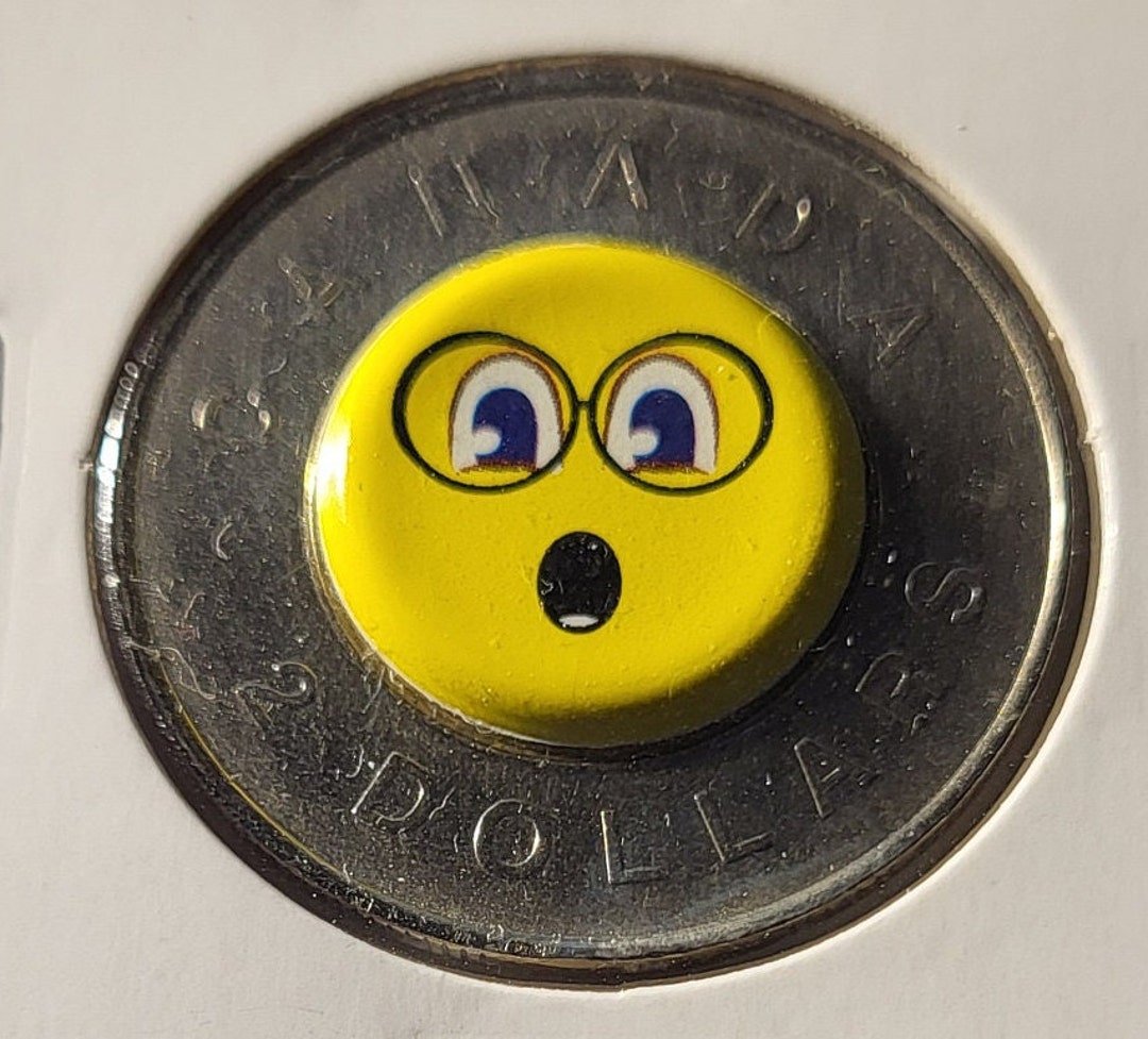 Emoji Surprised Style Face Happy Puffy Sticker on Random Date Etsy
