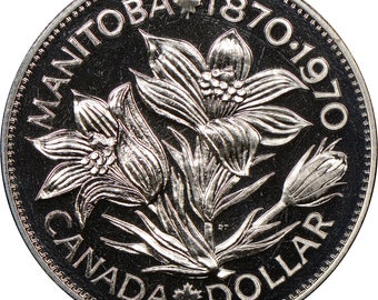 1970 1870 Canadian 1 Dollar  Manitoba Centennial Dollar Coin Canada coin uncirculated  Canada coins Canadian