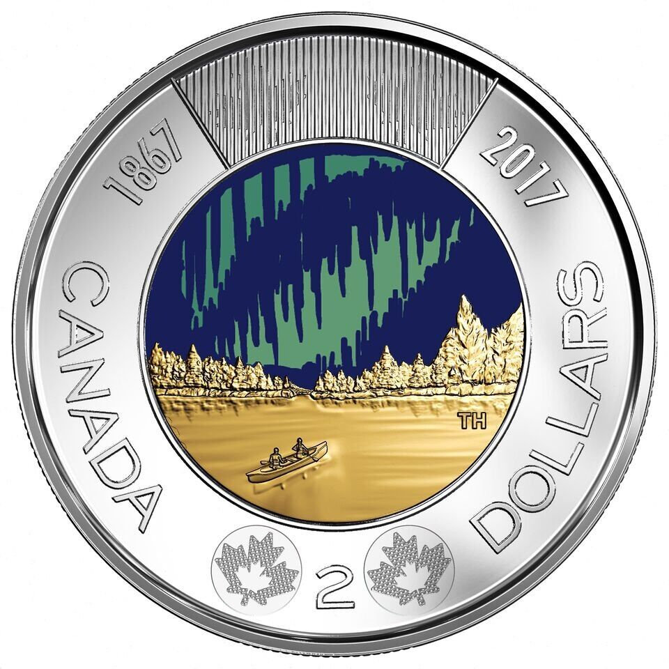 2017 Kanada Zwei-Dollar-Münzen Wer weiss denn sowas? im Dunkeln leuchten 