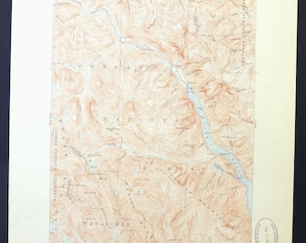 VINTAGE ANTIQUE 1924 MOUNT MT RAINIER Washington WA USGS Topographic Topo Map