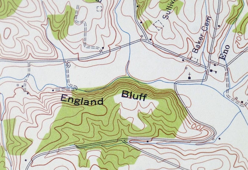Dickson Eno Tennessee Vintage Original USGS Topo Map 1953 Etsy