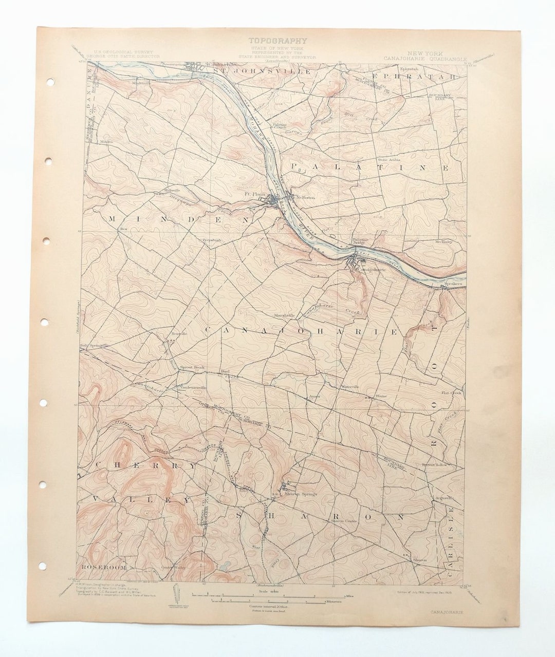 Canajoharie New York Historical Rare Antique Original USGS Etsy UK