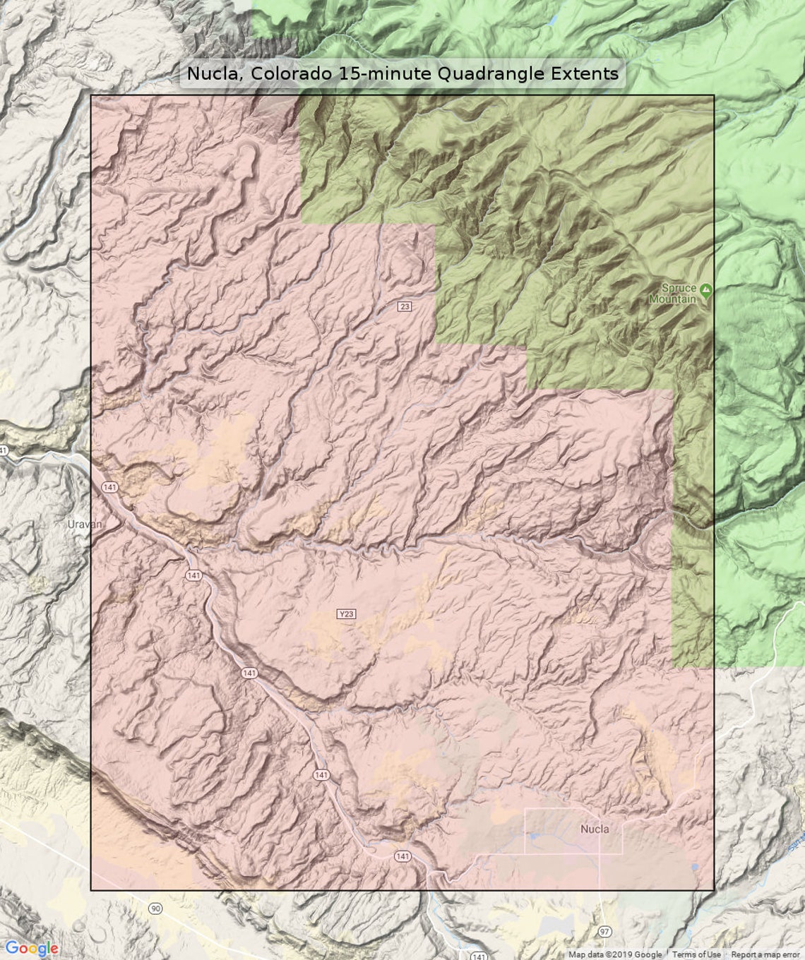 Nucla Colorado Vintage Original USGS Topo Map 1960 Tabeguache Etsy