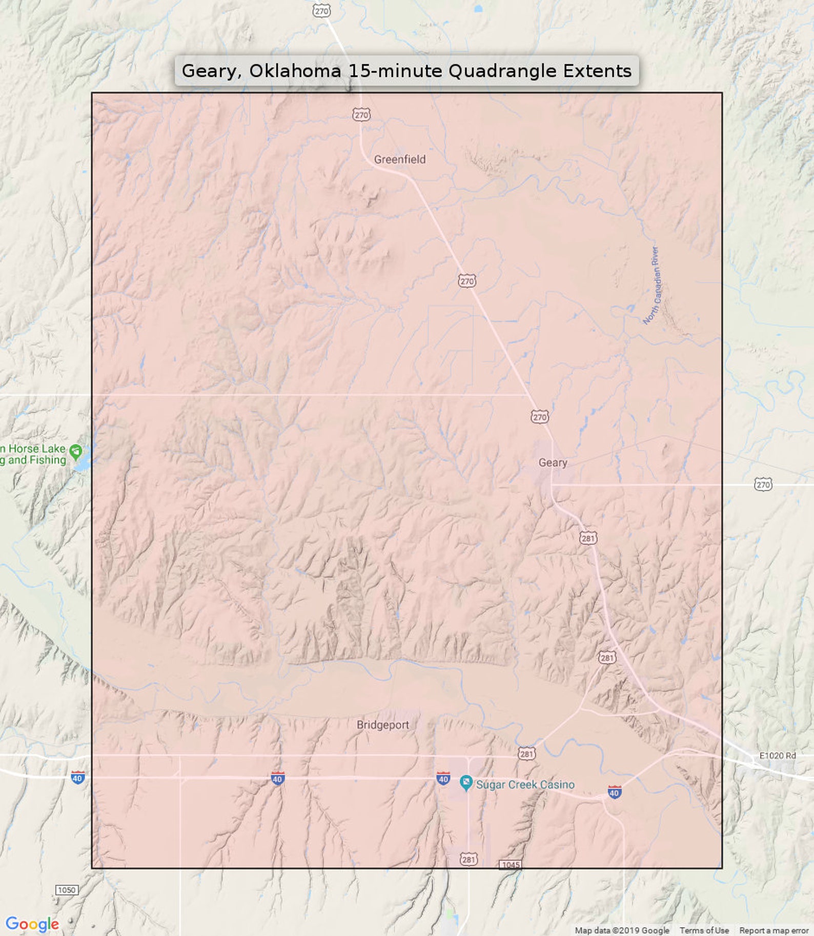 1942 Geary Oklahoma Vintage Original USGS Topo Map Hinton Etsy