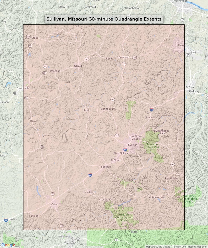 Sullivan Missouri Historical Antique Original USGS Topo Map Etsy UK