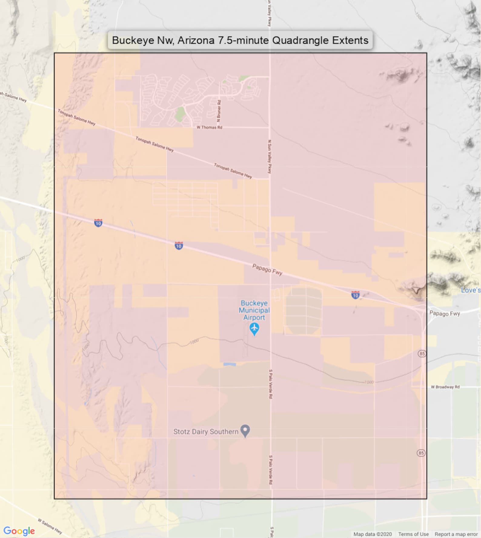 Buckeye Nw Arizona Vintage Original USGS Topo Map 1971 Etsy