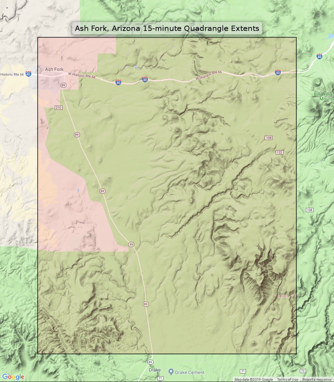 Ash Fork Kaibab NF Prescott Arizona Vintage Original USGS Topo Etsy UK