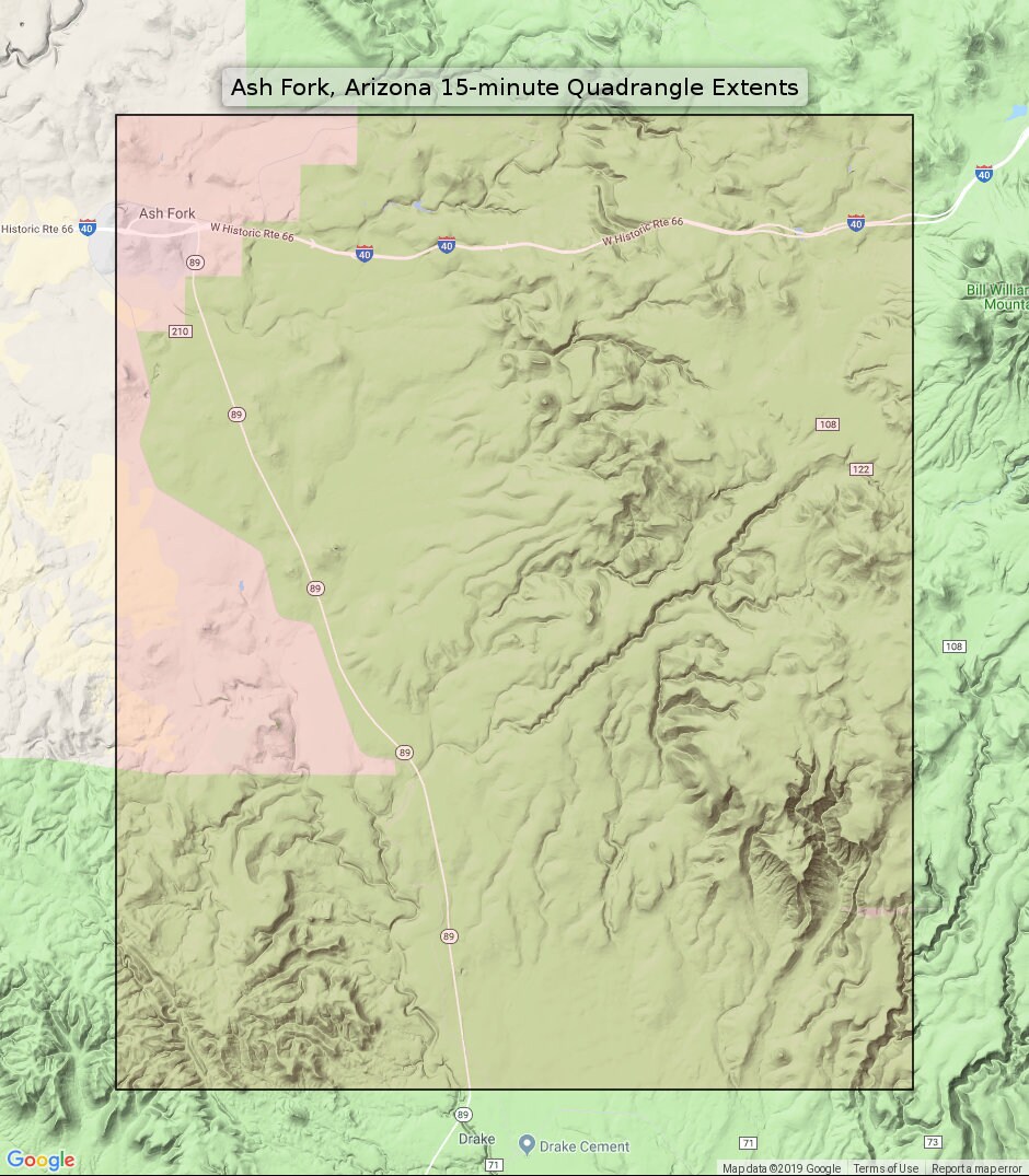 Ash Fork Kaibab NF Prescott Arizona Vintage Original USGS Topo Etsy UK