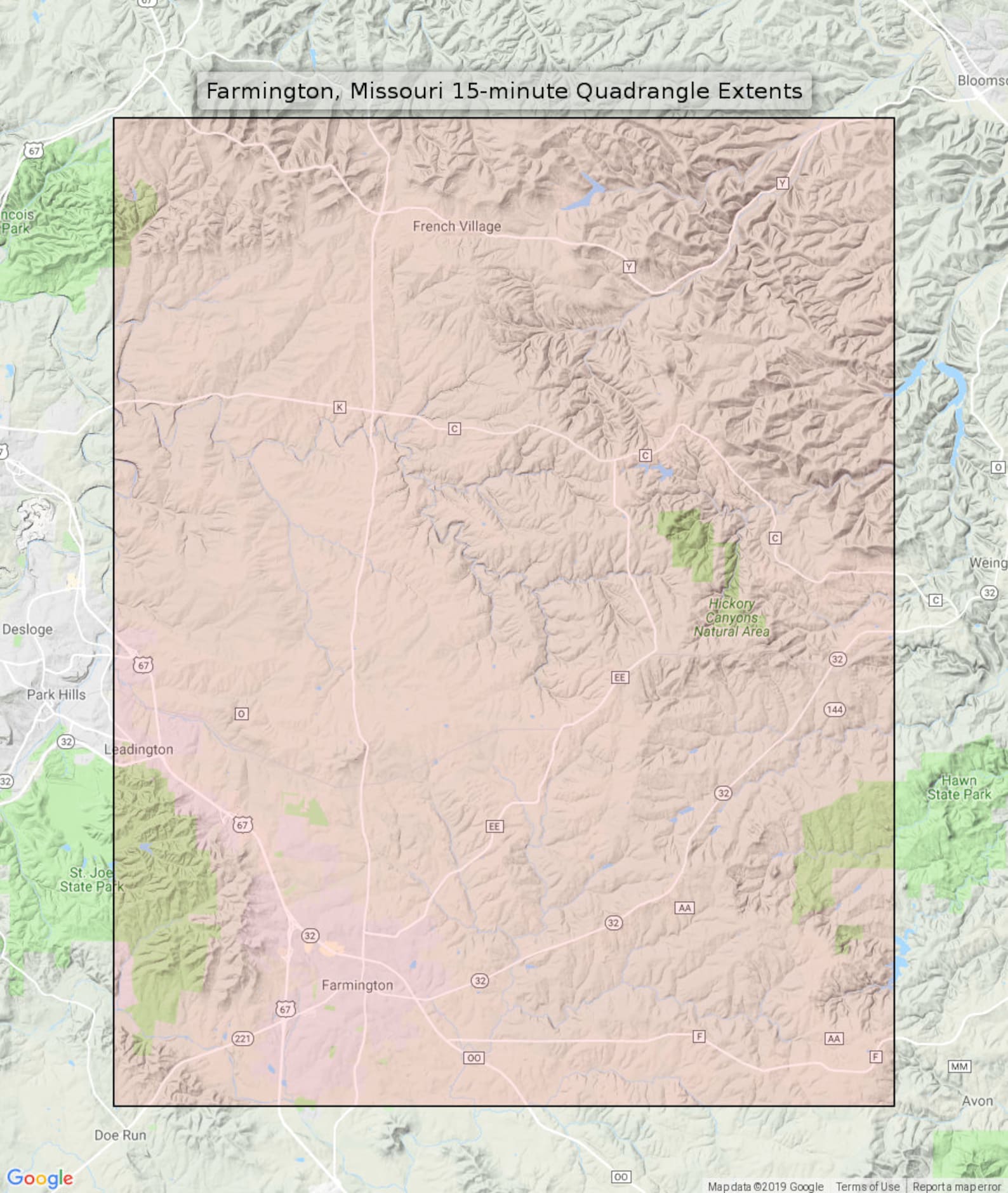 1906 Farmington Missouri Historical Rare Antique Original USGS Etsy