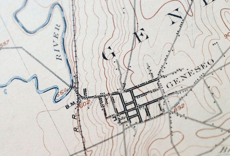 Caledonia New York Historical Rare Antique Original USGS Topo Etsy