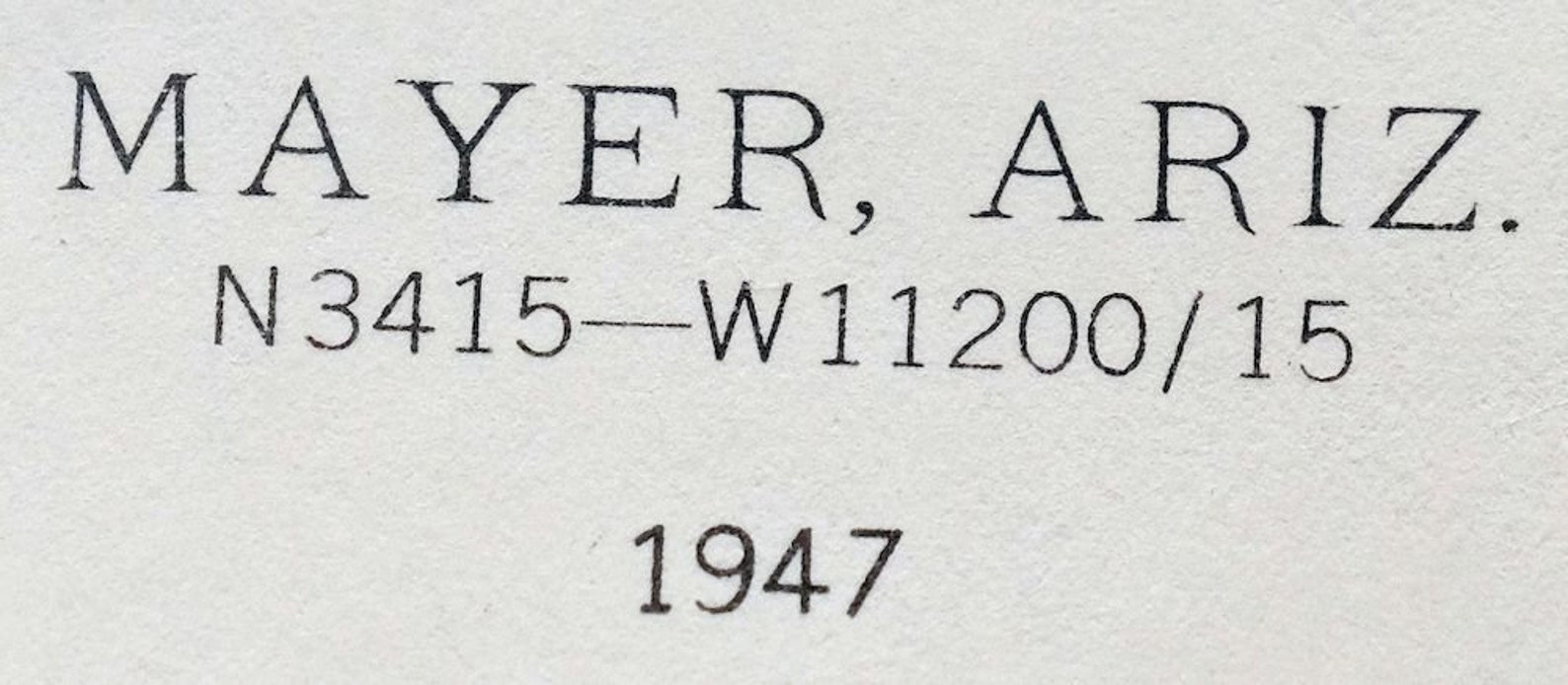 Mayer Arizona Vintage Original USGS Topo Map 1947 Etsy