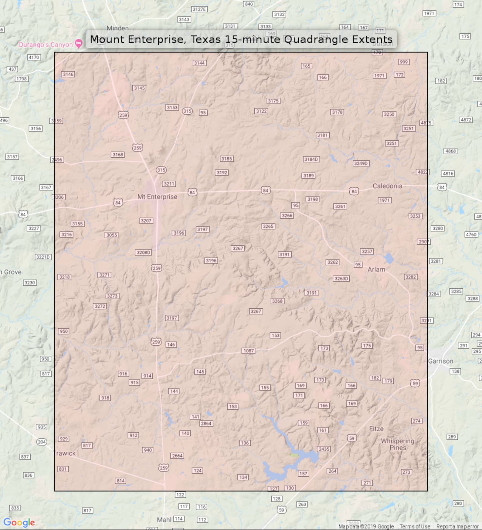 Mount Enterprise Texas Vintage Original USGS Topo Map 1960 Garrison 15