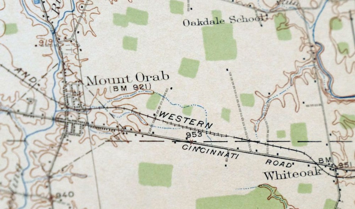 1917 Sardinia Ohio Historical Antique Original USGS Topo Map Etsy 日本