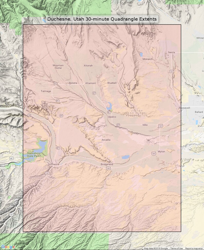 1939 Duchesne Utah Vintage Original USGS Topo Map Roosevelt Etsy