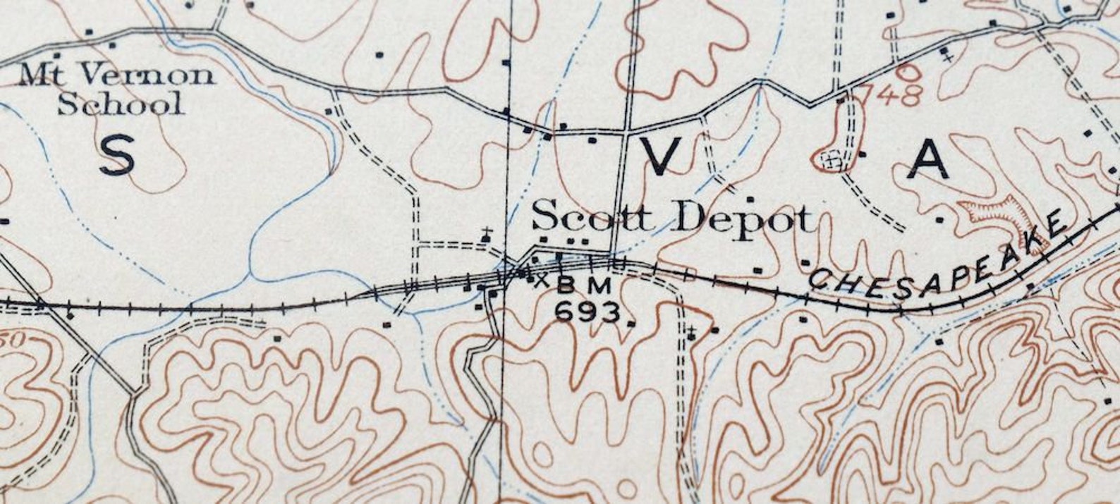 1909 Saint Albans Alum Creek Teays Valley West Virginia Historical Rare