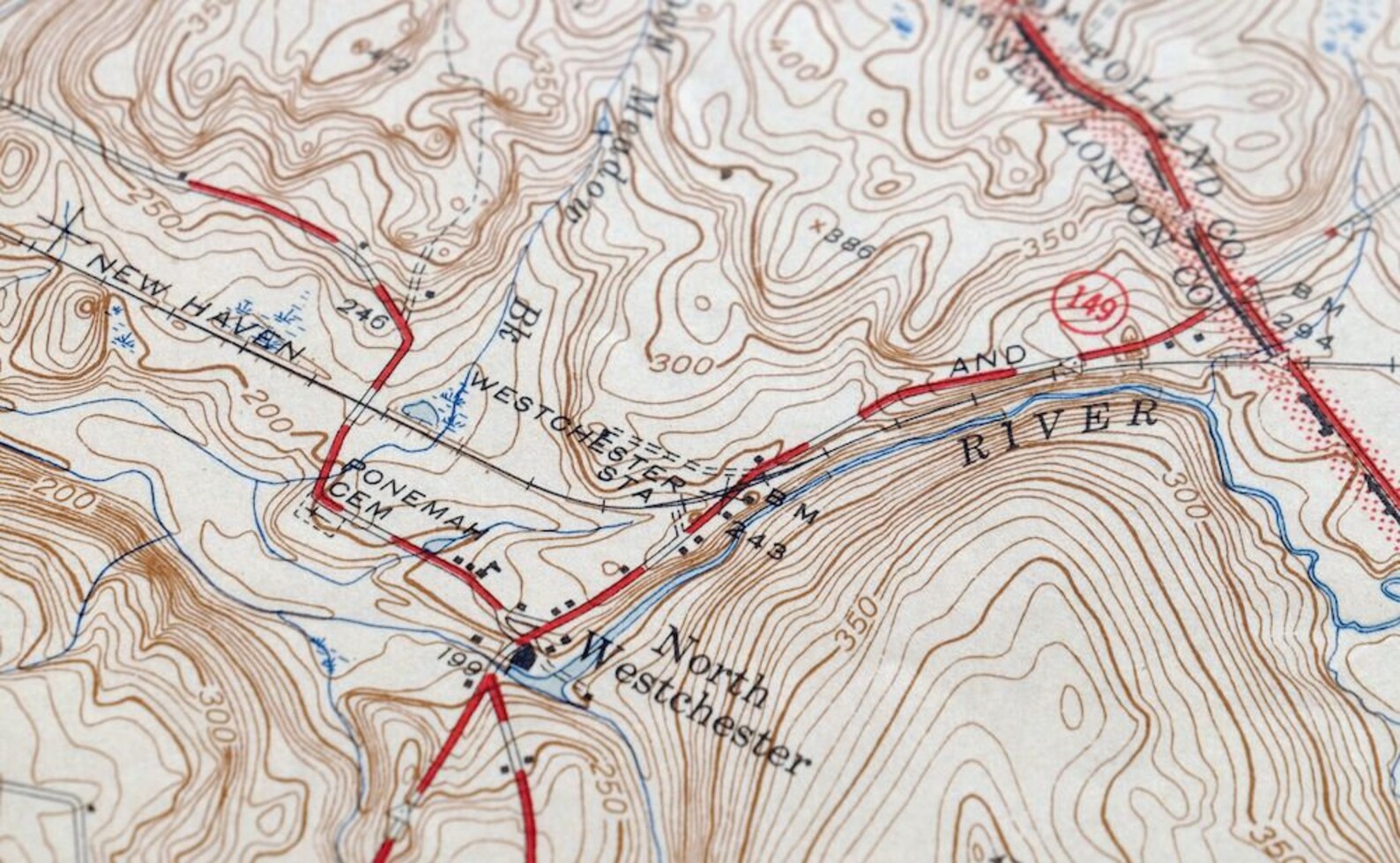 1946 Moodus Connecticut Vintage Original USGS Topographic Map Etsy
