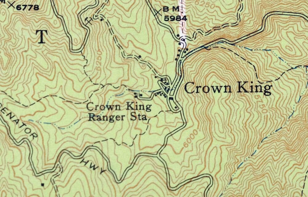 Crown King Prescott NF Bradshaw Mountains Arizona Vintage Original USGS