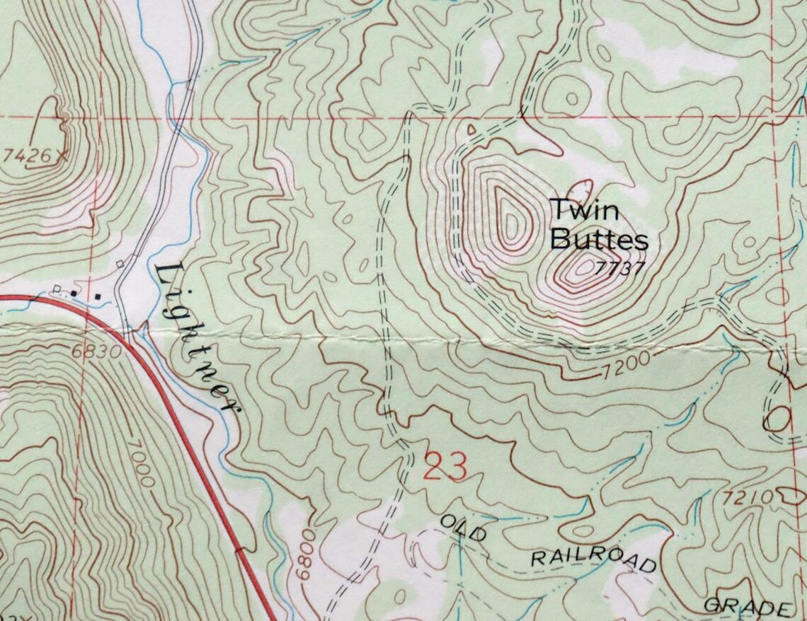 Durango West Twin Buttes Perins Peak Colorado Original USGS Etsy