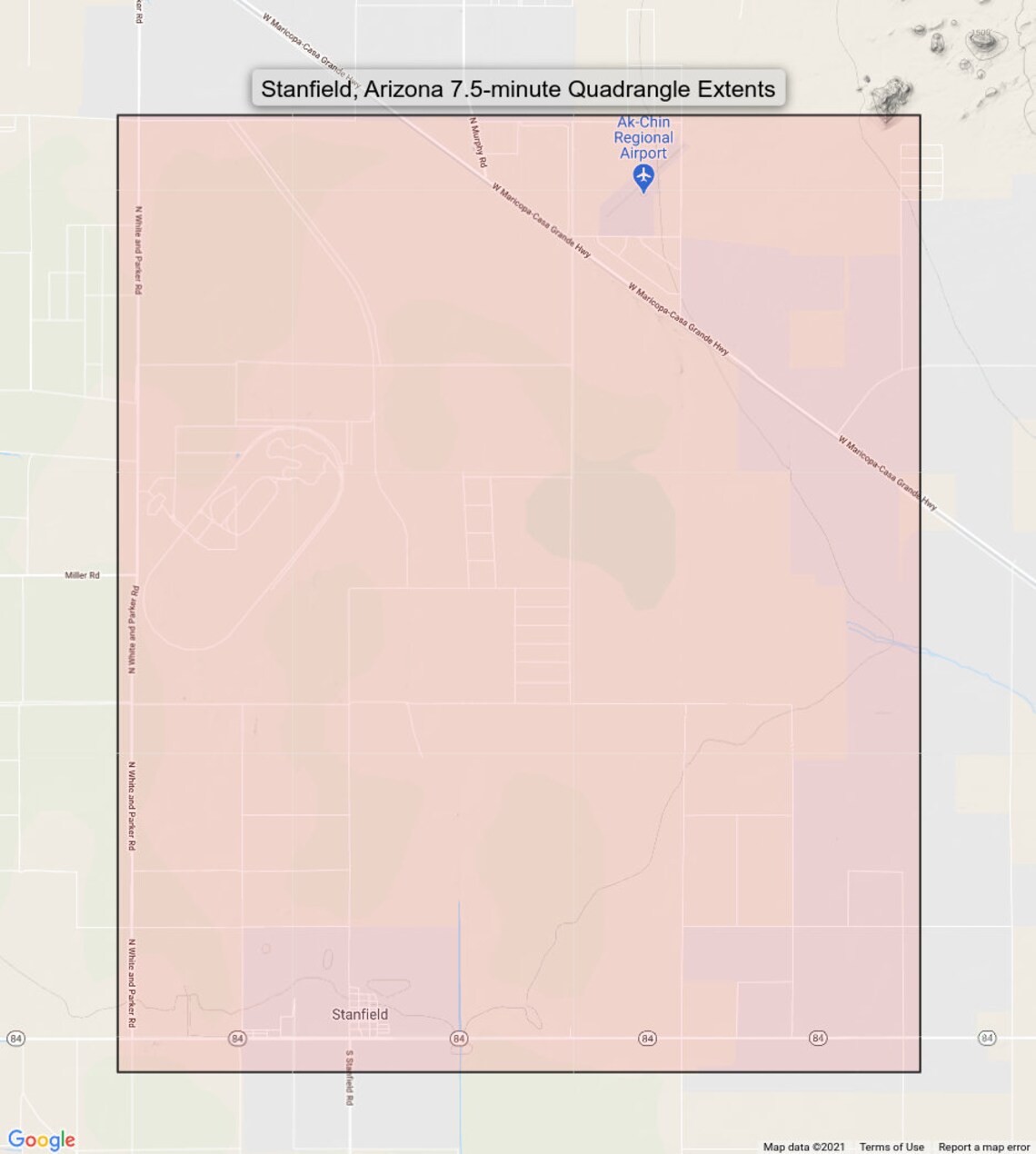 Stanfield Arizona Vintage Original USGS Topo Map 1965 Etsy