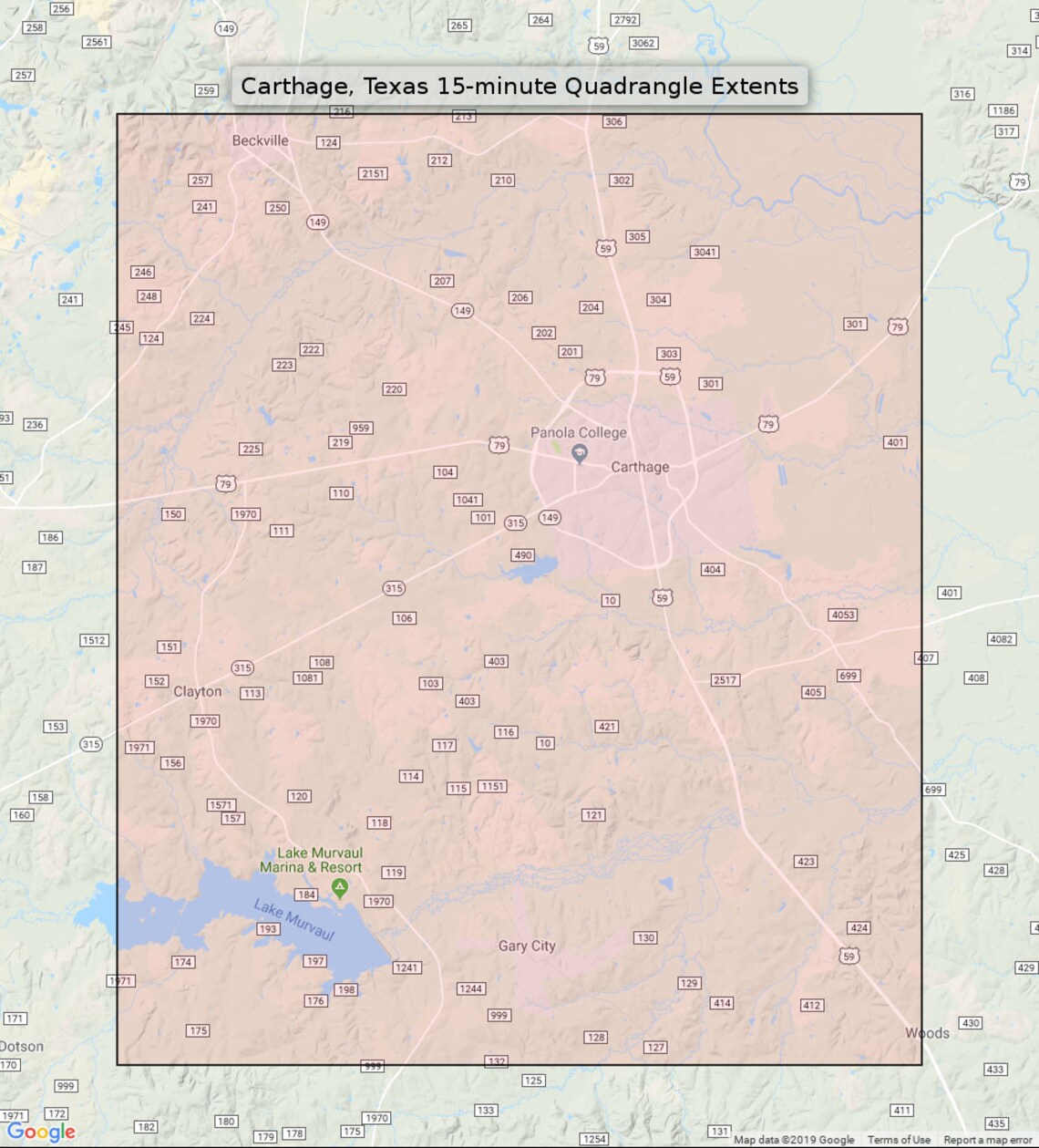 Carthage Texas Vintage Original USGS Topo Map 1958 Beckville Etsy