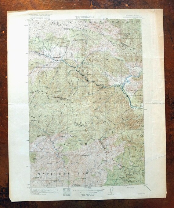 1919 Saint Regis Bitterroot Mountains St Regis Montana Idaho Etsy