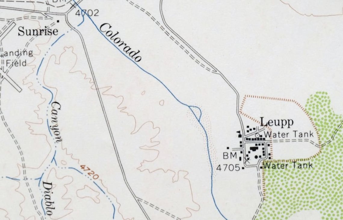 Leupp Arizona Vintage Original USGS Topo Map 1955 15minute Etsy
