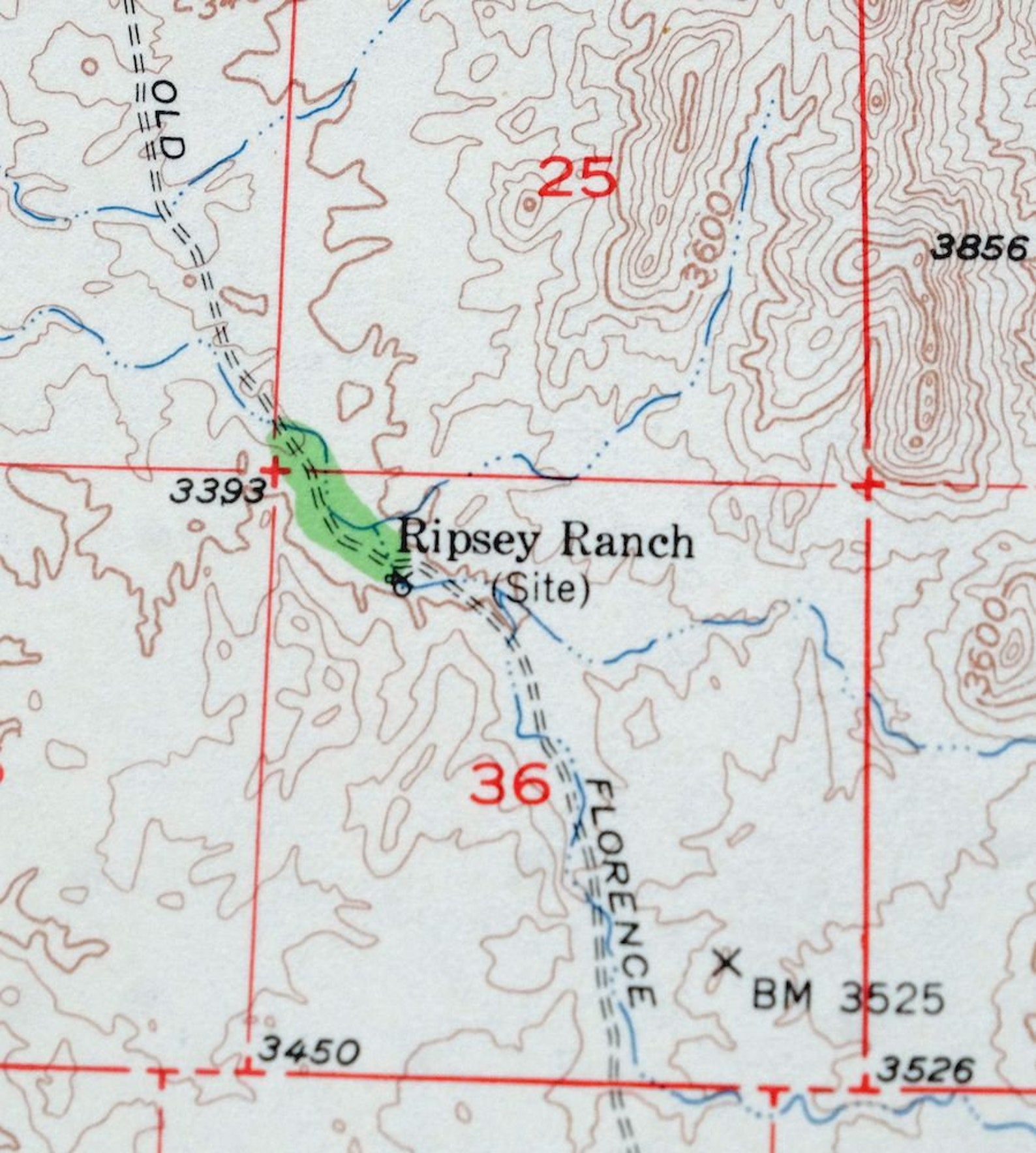 Winkelman Gila River Tortilla Mountains Arizona Vintage Original USGS