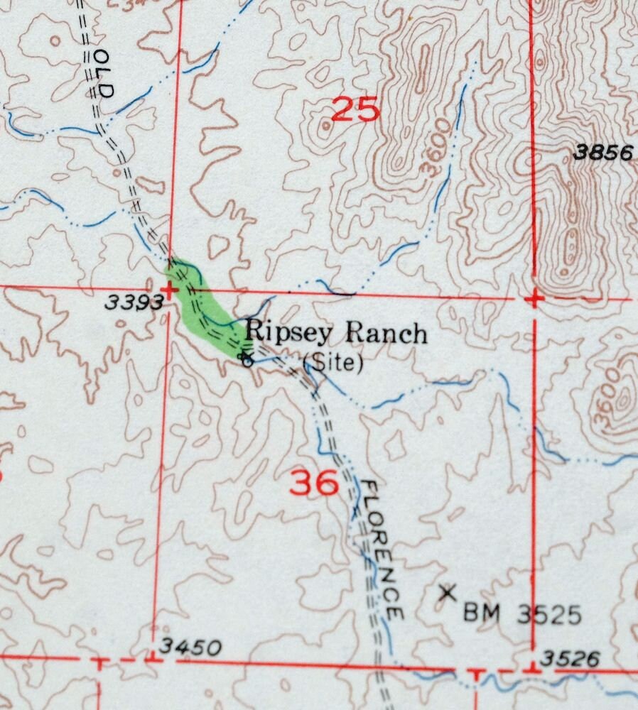 Winkelman Gila River Tortilla Mountains Arizona Vintage Original USGS