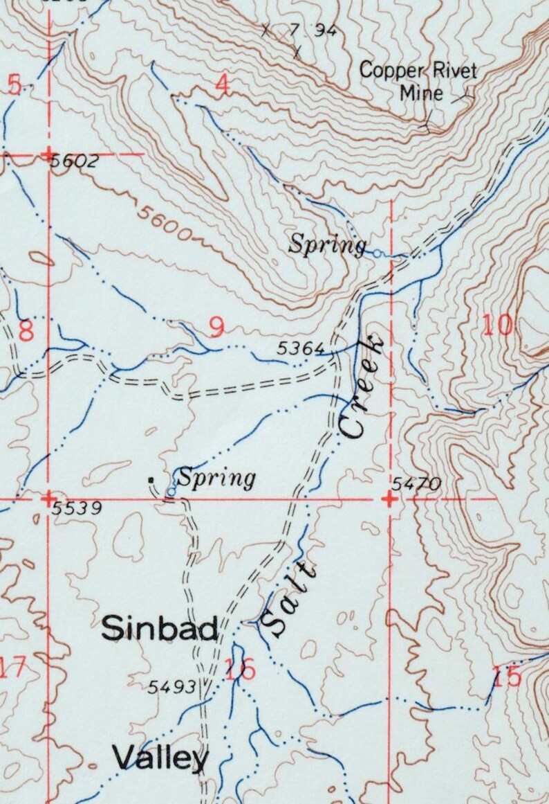 Gateway Colorado Vintage Original USGS Topo Map 1960 Sewemup Etsy