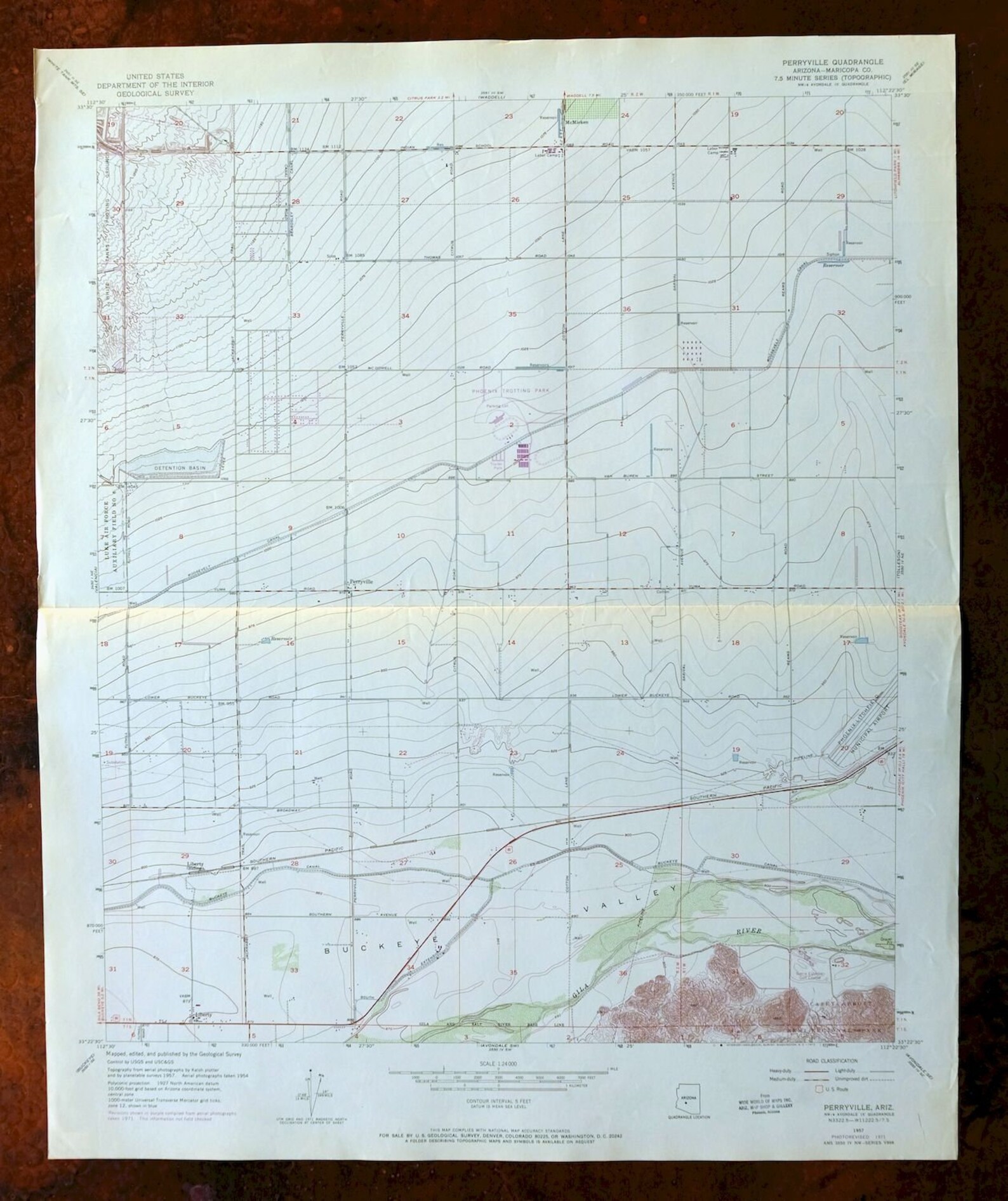 Perryville Arizona Vintage Original USGS Topographic Map 1971 Etsy UK