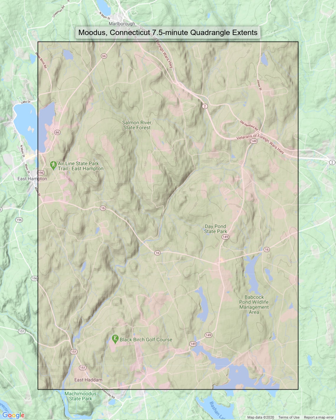 1946 Moodus Connecticut Vintage Original USGS Topographic Map Etsy