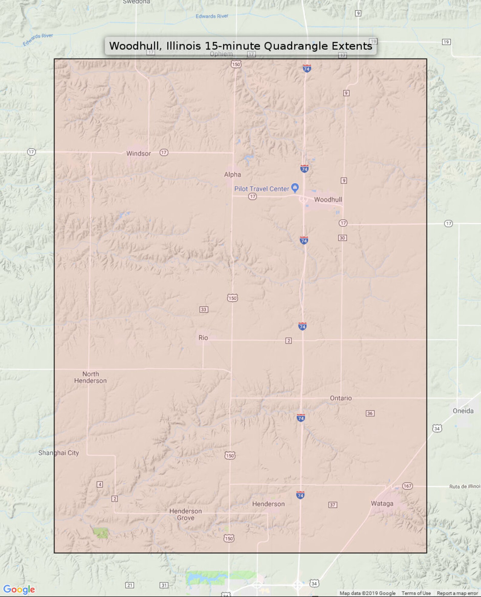 1947 Woodhull Illinois vintage Original USGS Topo Carte Wataga Etsy France