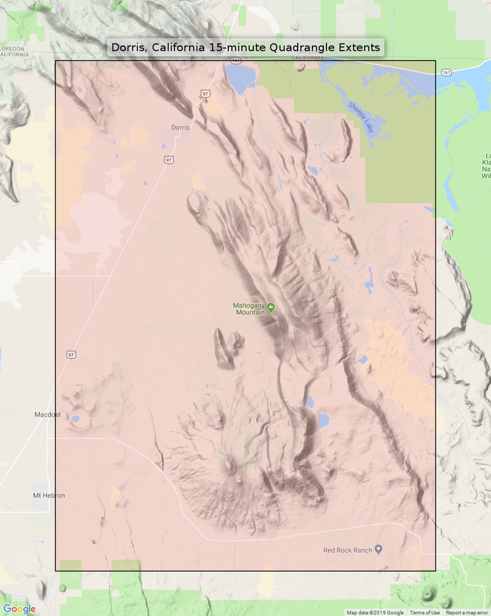 Dorris California Vintage Original USGS Topo Map 1950 Mount Etsy