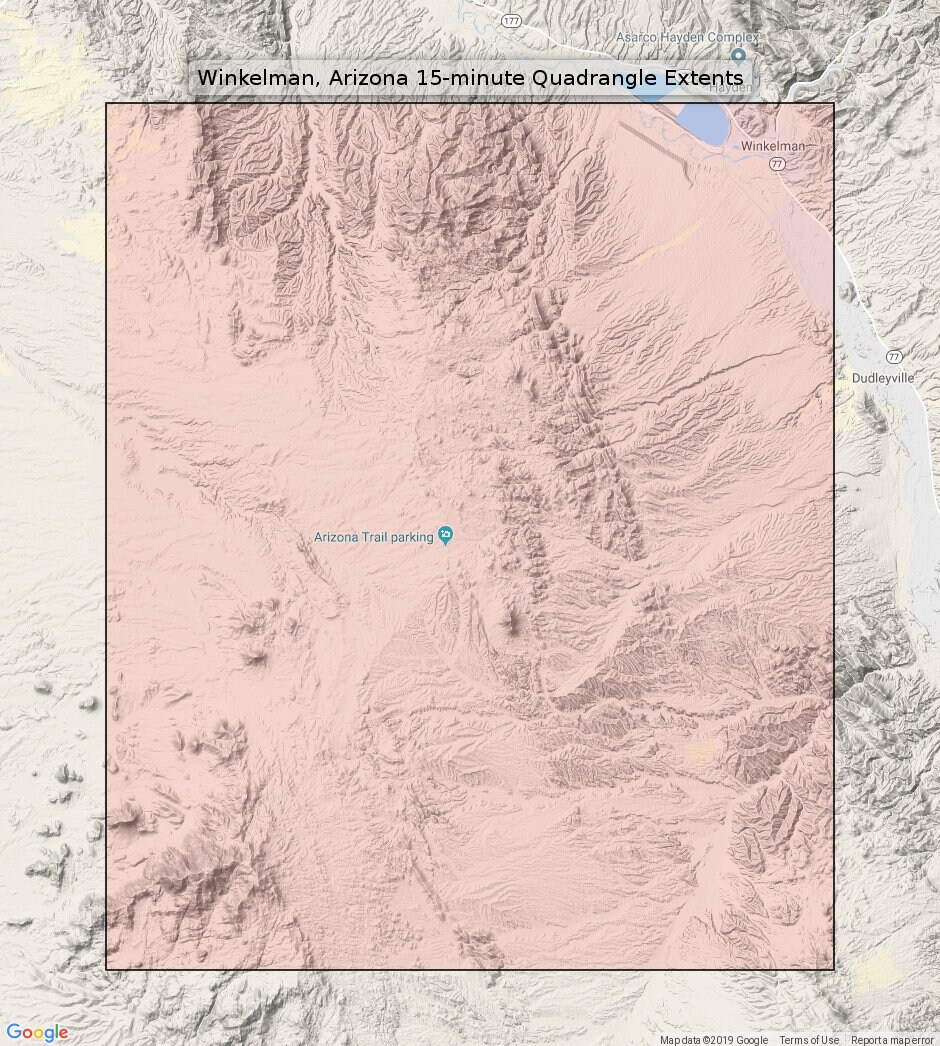 Winkelman Gila River Tortilla Mountains Arizona Vintage Original USGS