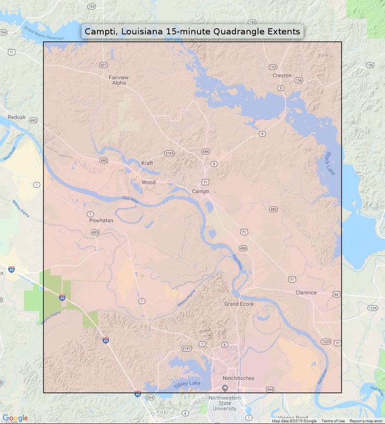 Campti Louisiana Vintage Original USGS Topo Map 1957 Etsy