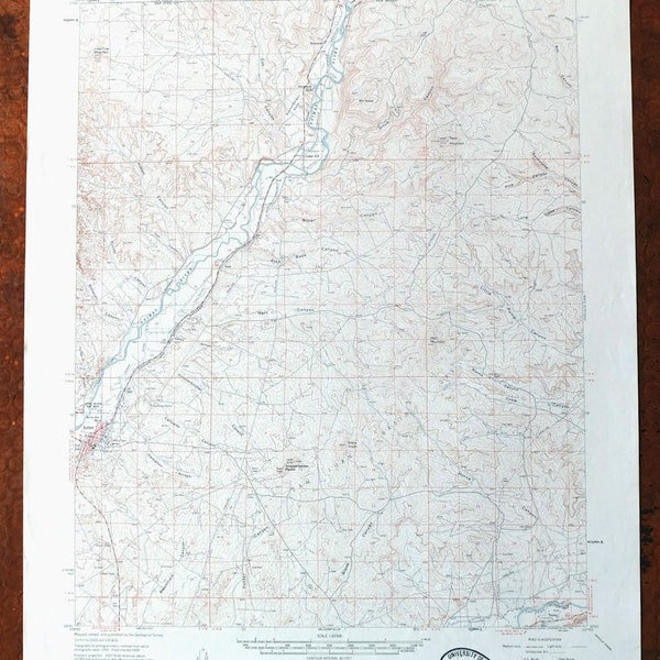 Aztec New Mexico Map Etsy