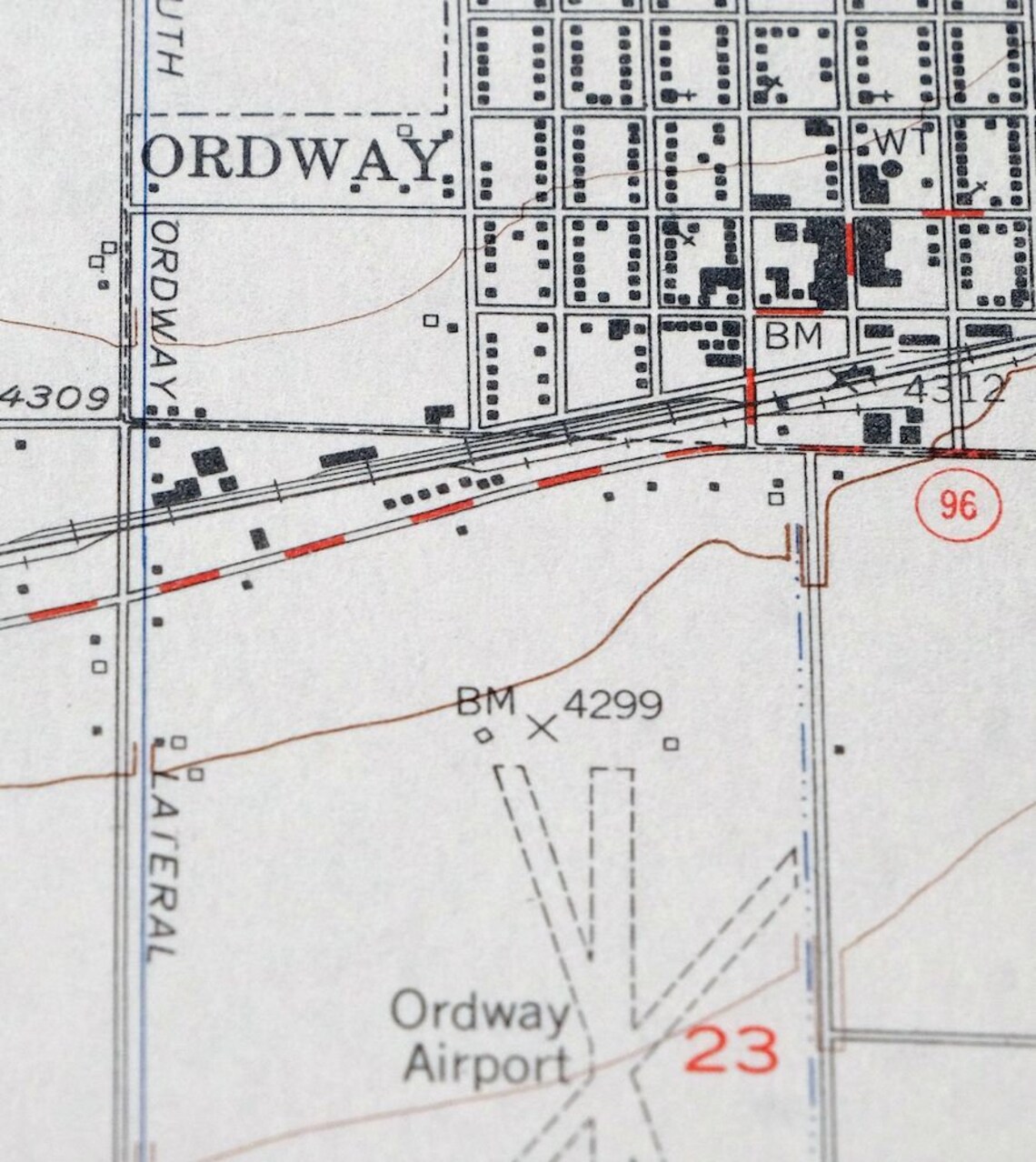 Ordway Colorado Vintage Original USGS Topo Map 1954 Crowley Etsy