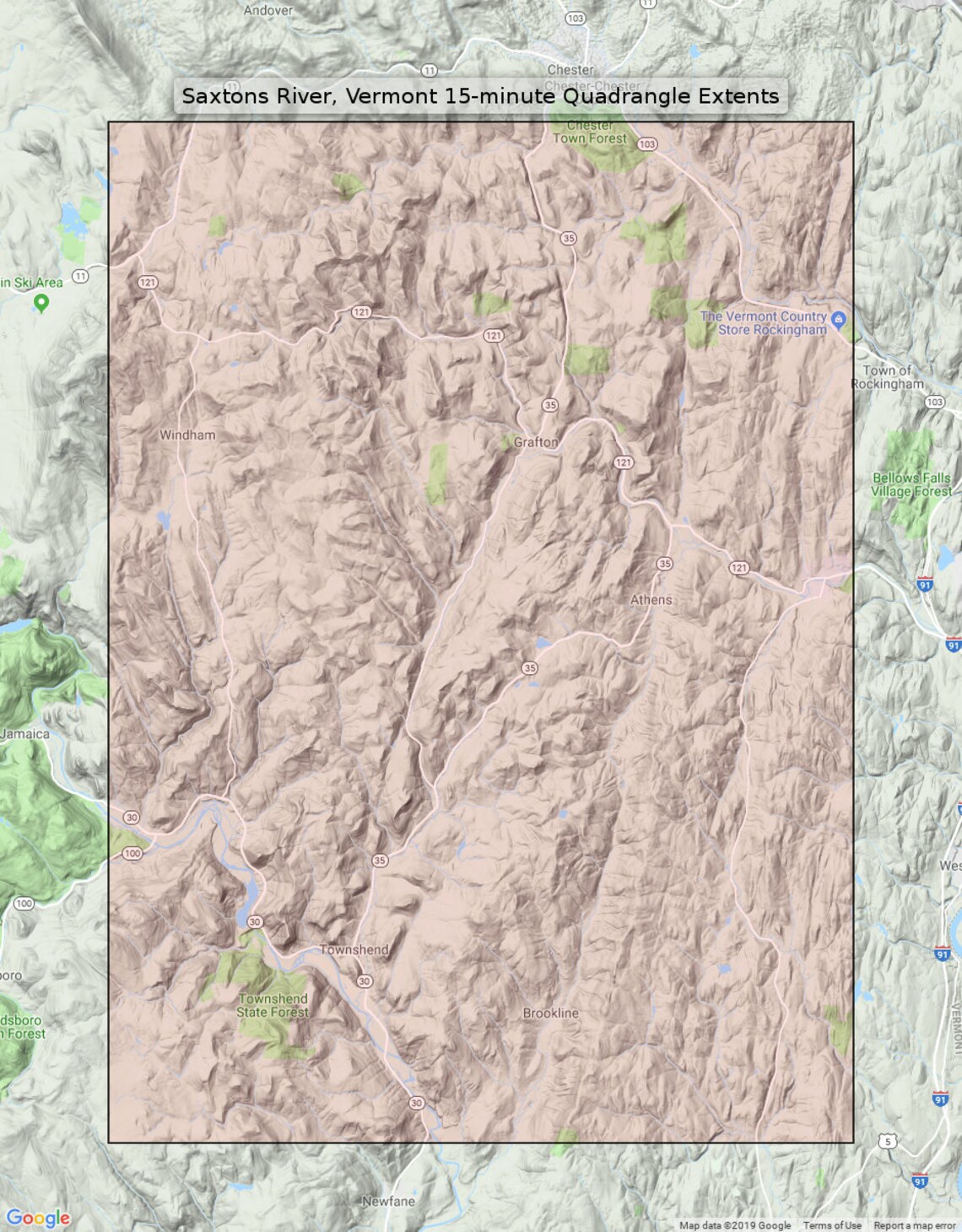 Saxtons River Vermont Vintage Original USGS Topographic Map Etsy