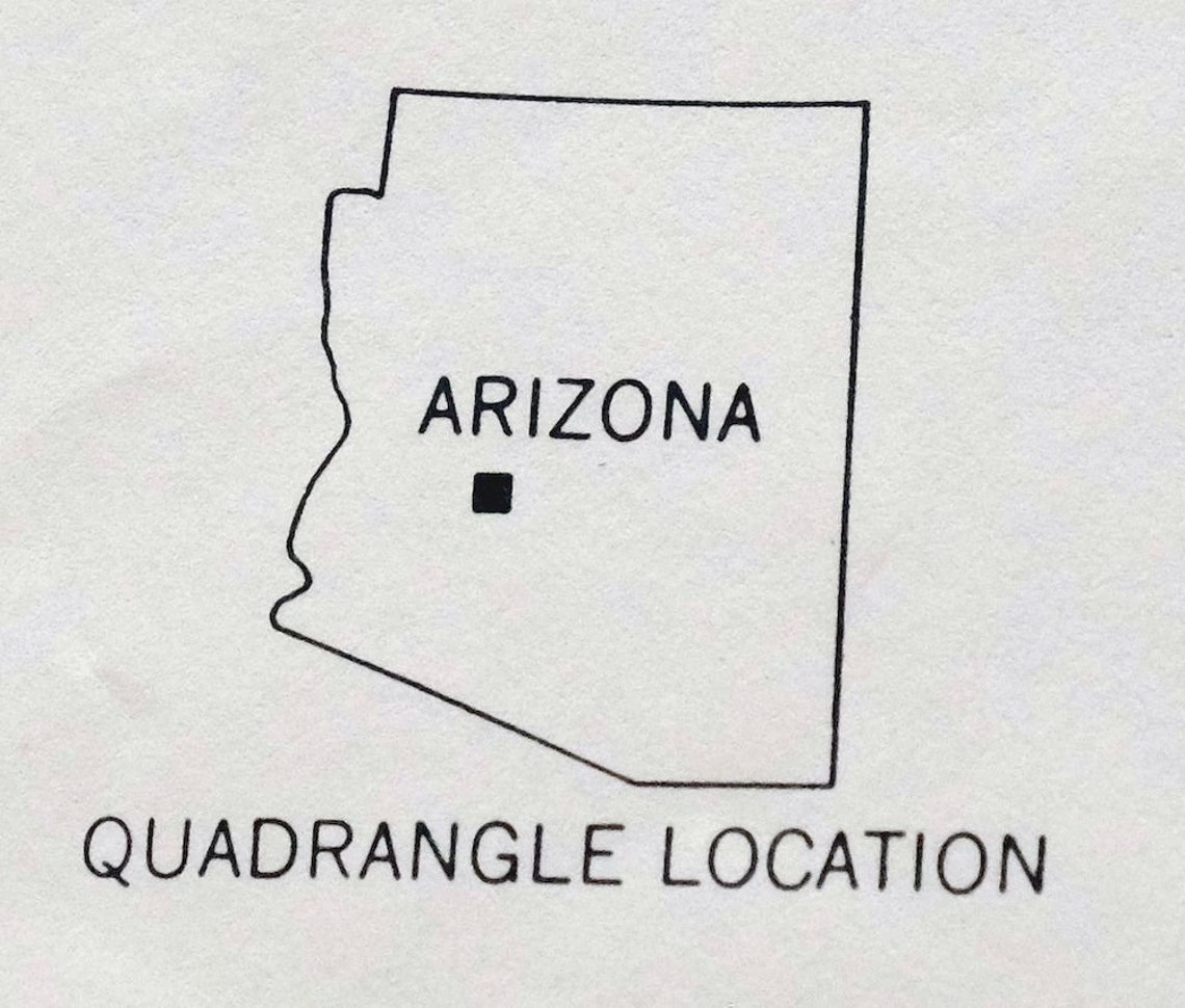 Wittmann Arizona Vintage Original USGS Topo Map 1965  Etsy