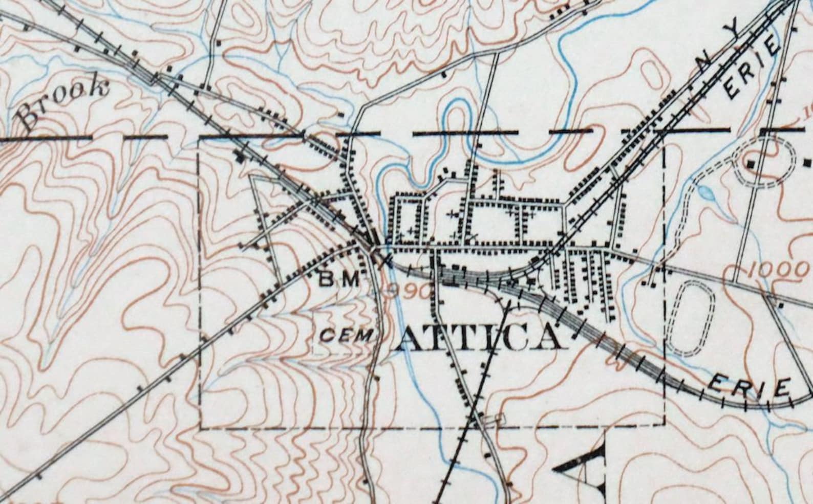 1905 Attica New York Historical Rare Antique Original USGS Etsy