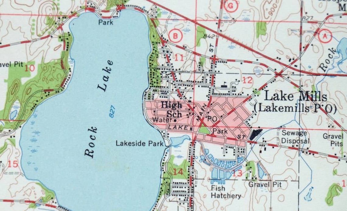 Waterloo Wisconsin Vintage Original USGS Topo Map 1959 Etsy