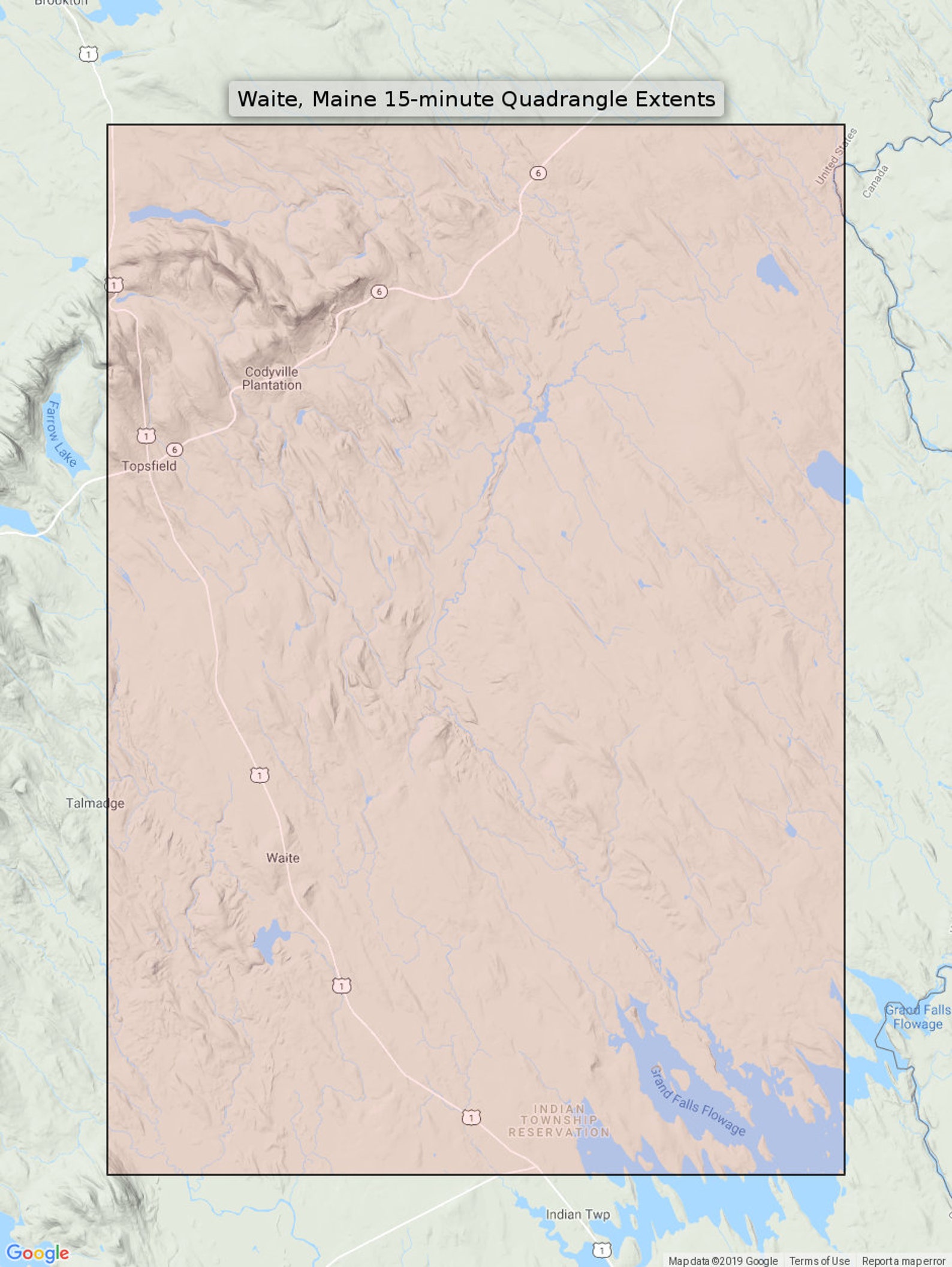 Waite Maine Vintage Original USGS Army Corp of Engineers Topo Etsy.de