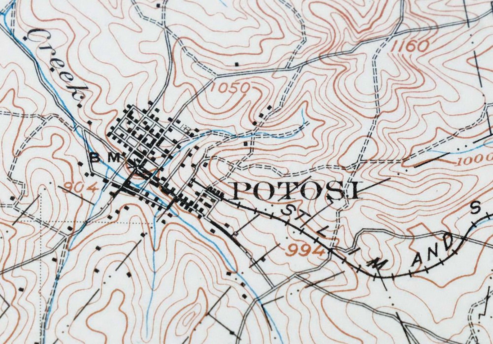 1906 Potosi Missouri Historical Rare Antique Original USGS Etsy